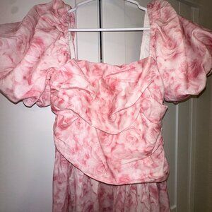 Pink Floral Maxi Dress